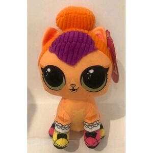 LOL Surprise Pets Neon Kitty Plush, 8", Orange, Children's, Stuffed Animals, GUC